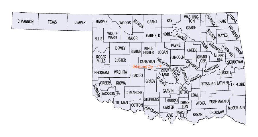 Oklahoma map